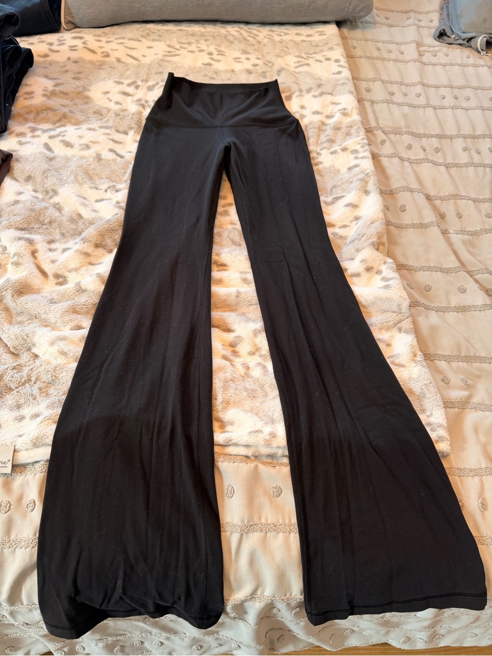 Aritzia Black Wide-Leg Flare Pants